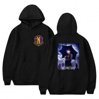 The addams Family Streetwears Wednesday 2D Print Hoodies