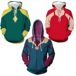 Wanda Vision Hoodie Cosplay Costume Hooded Sweatshirt Coat