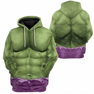 Avengers 4 Hulk Printed Hoodie Superhero Fashion 3D Printed Zipper Jacket