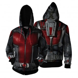 Adult Superheroes 3D Zpper Hooded Cardigan Sweatshirt Ant-Man hoodie