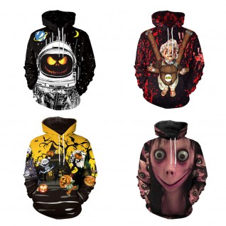 Halloween Costume Troublemaker Hoodie Unisex 3D Print Hooded Long Sleeve Pullover with Pocket