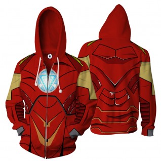 Fashion zipper hoodie Avengers hoodie Tony sports coat Cosplay clothing