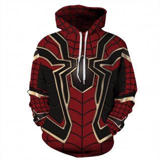 Spiderman Hoodie 3D Print Pattern Avengers Endgame Long Sleeve Sweatshirts