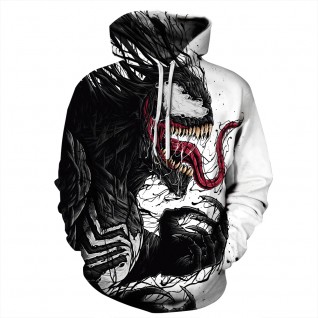 3D Print Pattern Venom Long Sleeve Hoodies