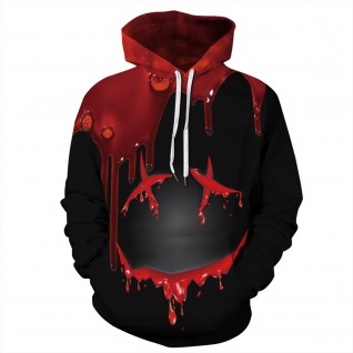 Drop Blood Hoodie 3D Print Pattern Long Sleeve Sweatshirt