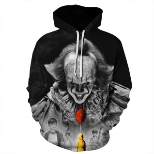 Black Pennywise Hoodie It Chapter Two Halloween Long Sleeve Sweatshirt