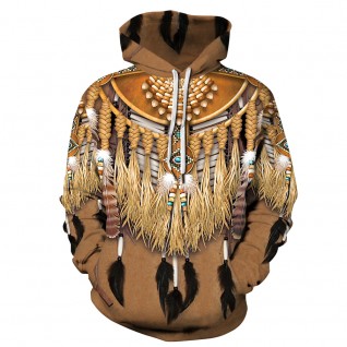 Native American Hoodie 3D Print Tribal Style Pattern Long Sleeve Sweatshirt