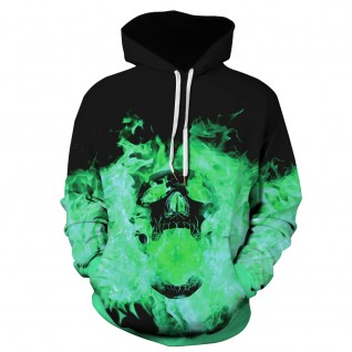 Halloween Daily Going Out Sweatshirt Skull Pattern Long Sleeve Hoodie