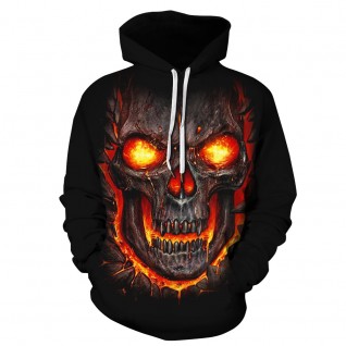 Skull Hoodie 3D Print Daily Going Out Halloween Sweatshirt