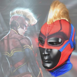 Marvel Movie Captain Marvel Cosplay Carol Danvers Mask