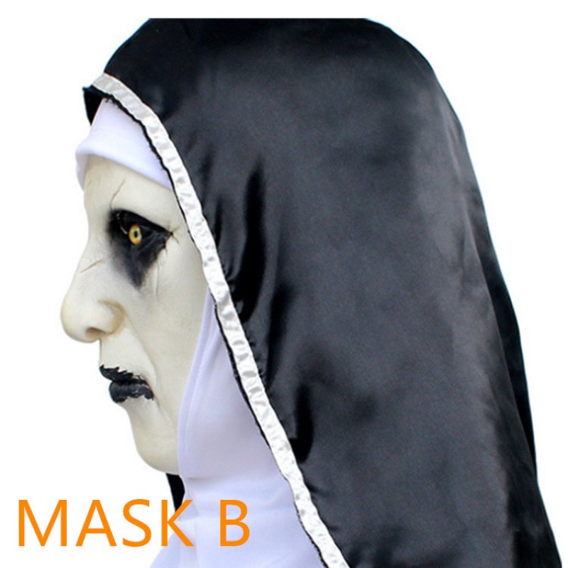 2021 New Halloween Horror Helmet Nun Mask