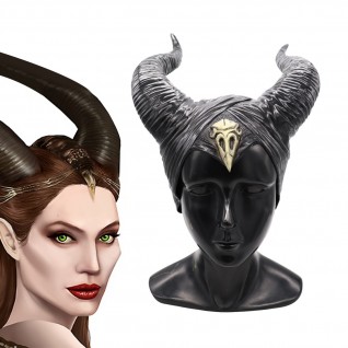 Halloween Maleficent 2 Horror Helmet Sleeping Beauty Horn Mask