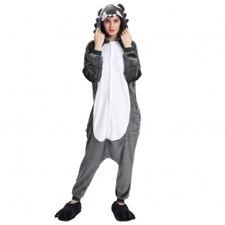 Timber Wolf Kigurumi Animal Onesie Pajama Costumes for Adult