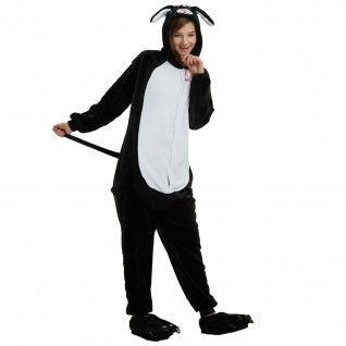 Black Cat Kigurumi Animal Onesie Pajama Costumes for Adult