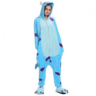 Blue Bull Kigurumi Animal Onesie Pajama Costumes for Adult