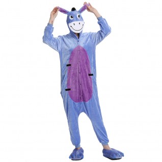 Eeyore Donkey Kigurumi Animal Onesie Pajama Costumes for Adult