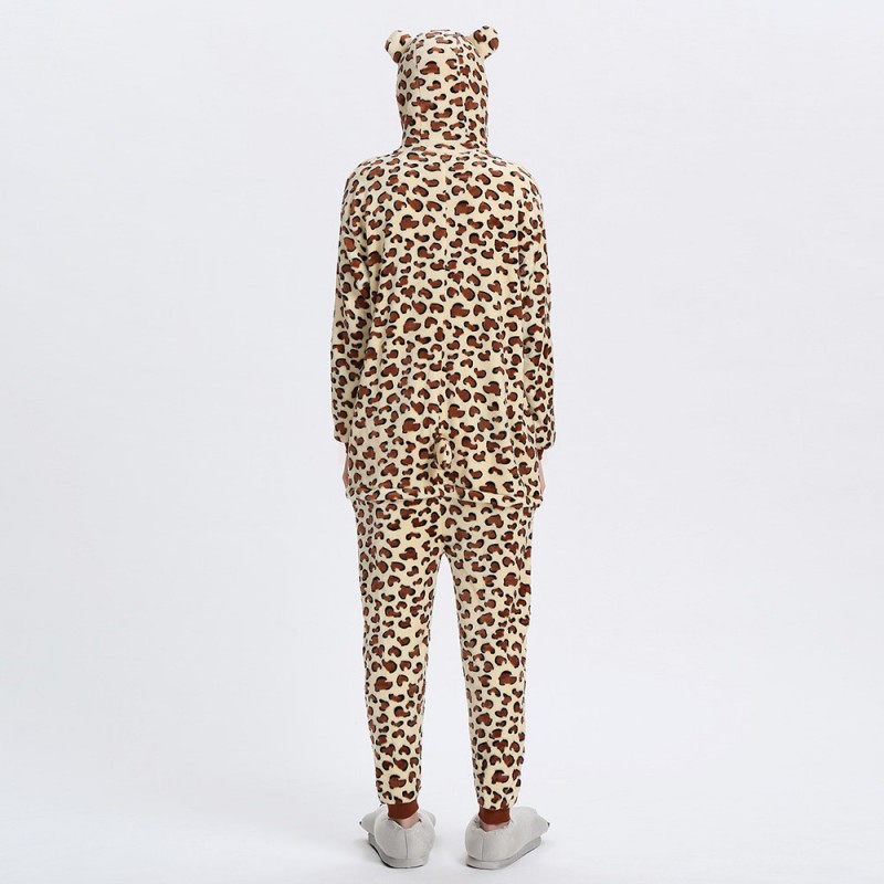 Leopard Bear Kigurumi Animal Onesie Pajama Costumes for Adult