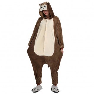 Brown Monkey Kigurumi Animal Onesie Pajama Costumes for Adult