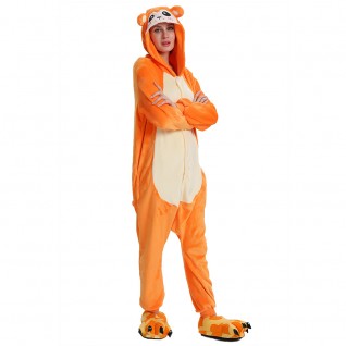 Yellow Monkey Kigurumi Animal Onesie Pajama Costumes for Adult