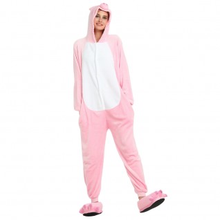 Pink Pig Kigurumi Animal Onesie Pajama Costumes for Adult