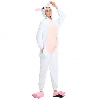 Pink Rabbit Kigurumi Onesies Pajamas Animal Onesies for Adult