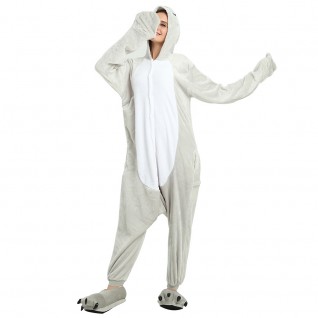 Grey Sea Lion Kigurumi Animal Onesie Pajama Costumes for Adult