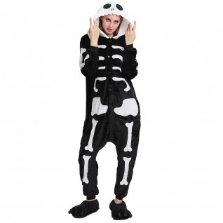 Skeleton Kigurumi Animal Onesie Pajama Costumes for Adult