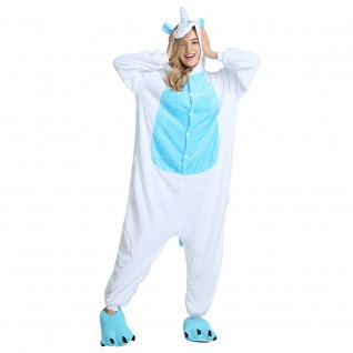 Blue Unicorn Kigurumi Onesies Pajamas Animal Onesies for Adult