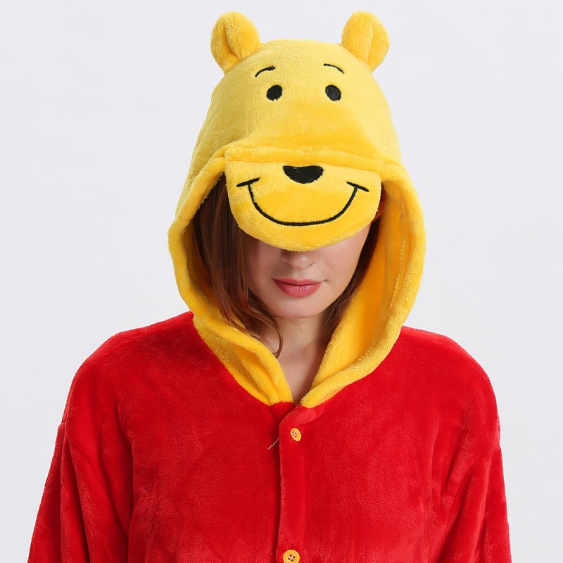 Winnie The Pooh Kigurumi Onesies Pajamas Animal Onesies for Adult