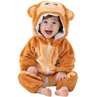Yellow Monkey Onesies Pajamas Romper for Baby
