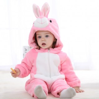 Pink Rabbit Onesies Pajamas Baby Romper