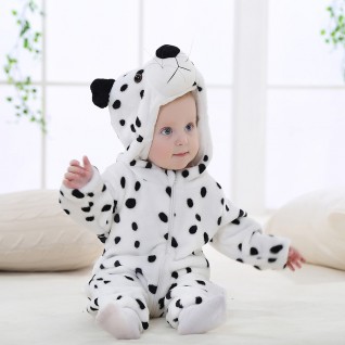 Black and White Spotted Leopard Onesies Pajamas Baby Romper