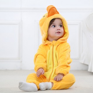 Duck Onesies Yellow Pajamas Baby Romper