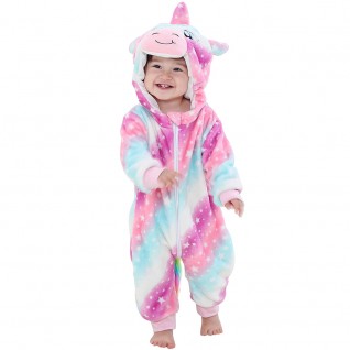 Rainbow Unicorn Onesies Christmas Pajamas Romper for Baby