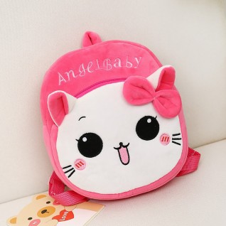 Kids Cartoon Pink Cat Backpack
