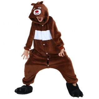 Kids Boonie Bears Kigurumi Animal Onesies Pajamas