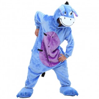 Kids Eeyore Donkey Kigurumi Animal Onesies Pajamas