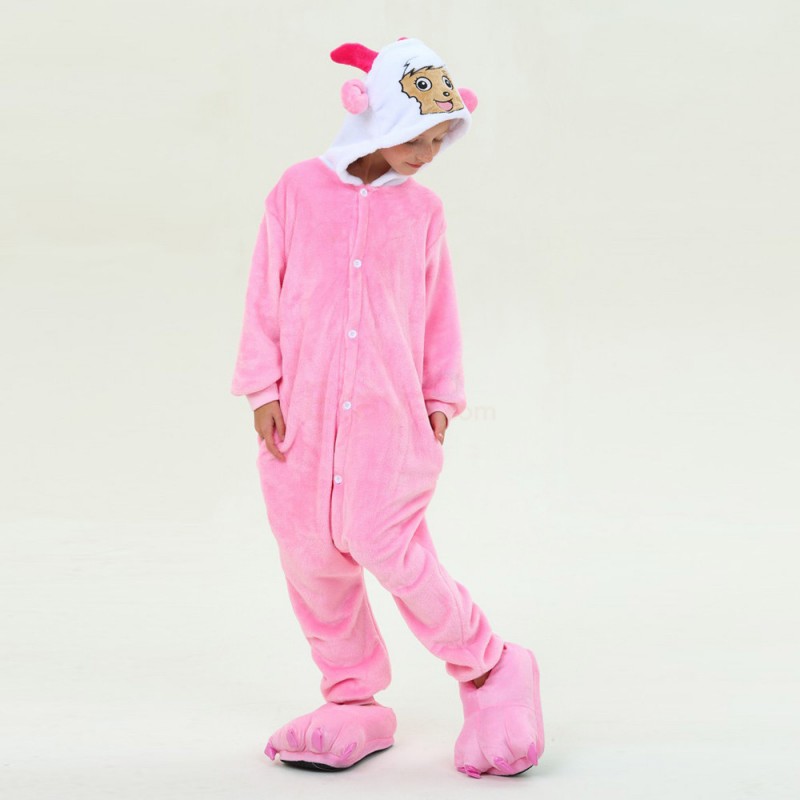 Kids Pretty Goat Kigurumi Animal Onesies Pajamas