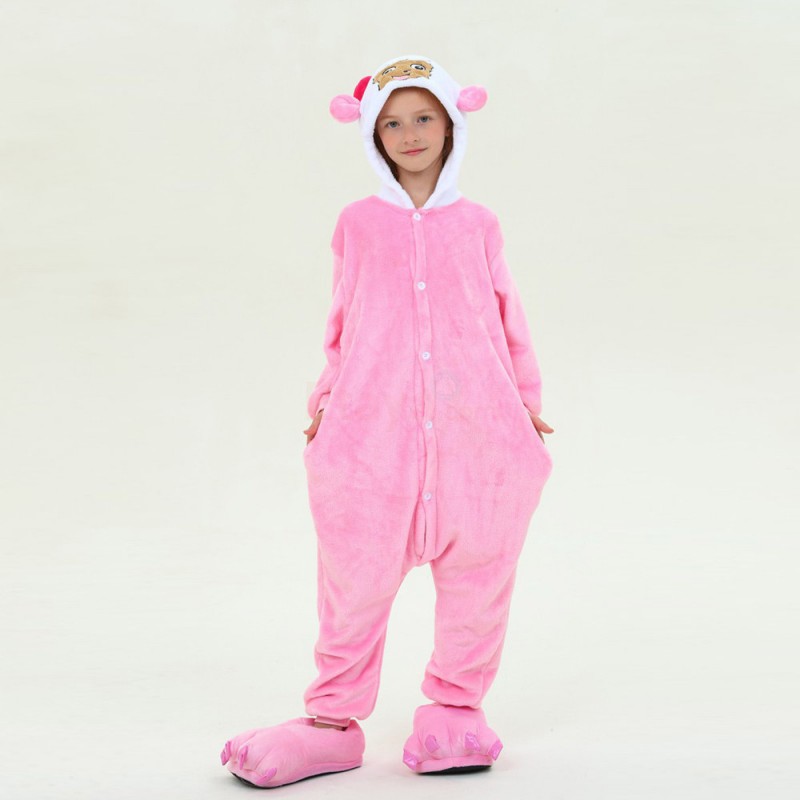 Kids Pretty Goat Kigurumi Animal Onesies Pajamas