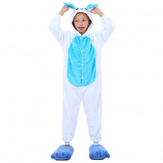 Kids Blue Rabbit Kigurumi Animal Onesies Pajamas
