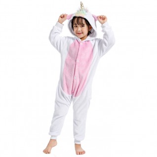 Kids Golden Horn Unicorn Kigurumi Animal Onesies Pajamas