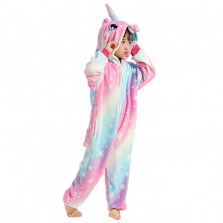Kids Starry Sky Unicorn Animal Kigurumi Kids Onesies Pajamas