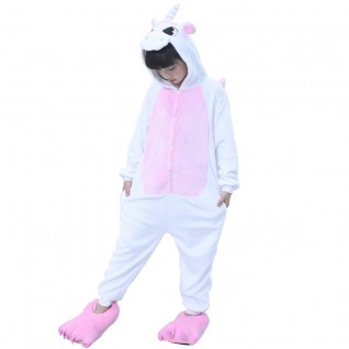 Kids Unicorn Pink Kigurumi Animal Onesies Pajamas