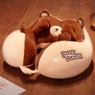 Brown Bear Neck Pillow