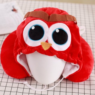 U-shaped Pillow with Cap Owl Neck Pillow