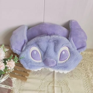 U-shaped Pillow with Cap Purple Angel Neck Pillow