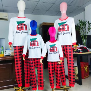 Christmas Family Pajamas 2-piece Suit Caravan Printed Pajamas