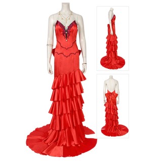 Aerith Gainsborough Red Dress Final Fantasy VII Remake Cosplay Costume