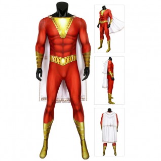 Shazam Cosplay Costume Billy Batson Jumpsuits