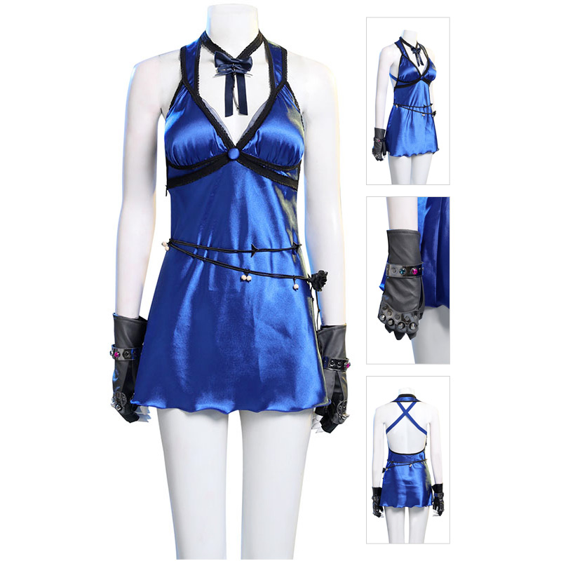 Tifa Lockhart From Final Fantasy Ⅶ Remake Cosplay Costume Shoes Women Blue Dress Tifa Lockhart From Final Fantasy Ⅶ Remake Cosplay Costume Shoes Women Blue Dress